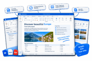 Open and edit a DOCX file in Herisoft Writer on Windows